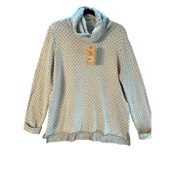 Fatface Women's Grey Geometric Patterned Cowl Neck Blouse Size 18 Oversized - Picture 1 of 8